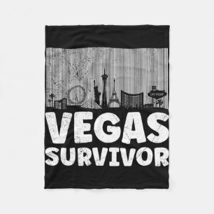 I Survived My Trip To Las Vegas Fleece Blanket