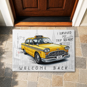 I Survived My Trip To Nyc (Custom All Text) Doormat
