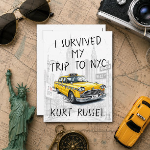 I Survived My Trip To Nyc (Custom All Text) Holiday Postcard