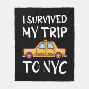 I Survived My Trip To NYC Fleece Blanket