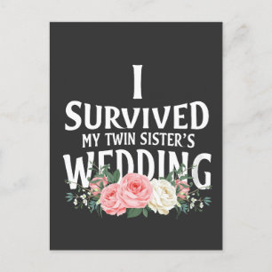 I Survived My Twin Sister’s Wedding Couples Holiday Postcard