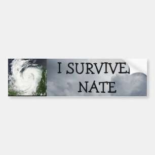 I SURVIVED Nate  HURRICANE BUMPER STICKER