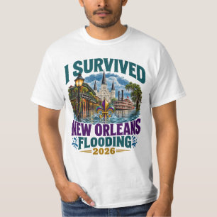 I Survived New Orleans Flooding 2026 Bourbon Stre T-Shirt