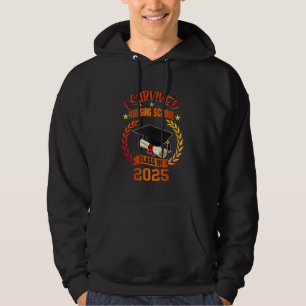 I Survived Nursing School Class Of 2025 Student Gr Hoodie