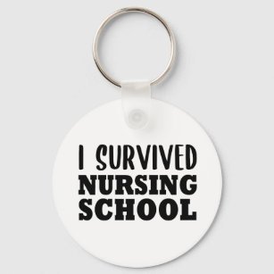 I Survived Nursing School Key Ring