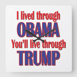 I survived Obama Square Wall Clock