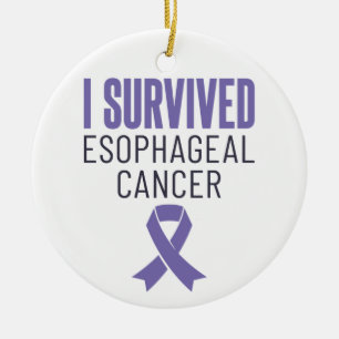 I Survived Oesophageal Cancer Warrior Survivor Ceramic Ornament
