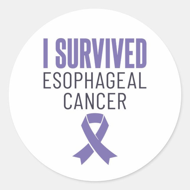 I Survived Oesophageal Cancer Warrior Survivor Classic Round Sticker (Front)