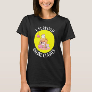 I Survived Online Virtual Classes Teaching Cute T-Shirt