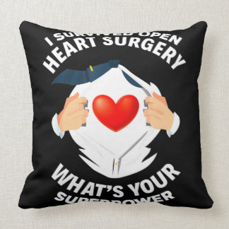 I Survived Open Heart Surgery Bypass Heart Survivo Cushion