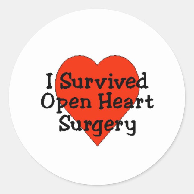 I Survived Open Heart Surgery Classic Round Sticke Sticker (Front)