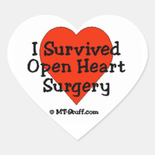 I Survived Open Heart Surgery Heart Sticker