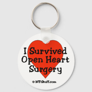I Survived Open Heart Surgery Key Ring