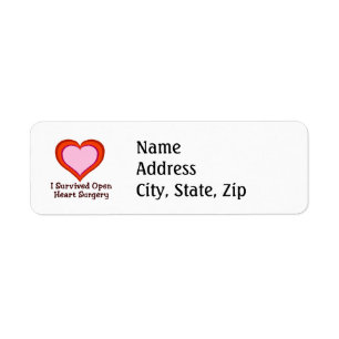 I Survived Open Heart Surgery Return Address Label