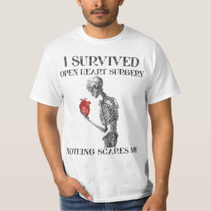 I Survived Open Heart Surgery Survivor Gift  T-Shirt