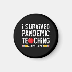 I Survived Pandemic Teaching 2020 2021 Apple Magnet