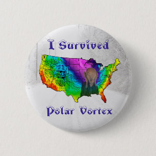 I Survived Polar Vortex 6 Cm Round Badge