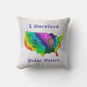 I Survived Polar Vortex Cushion