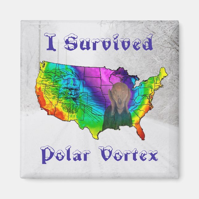 I Survived Polar Vortex Magnet (Front)