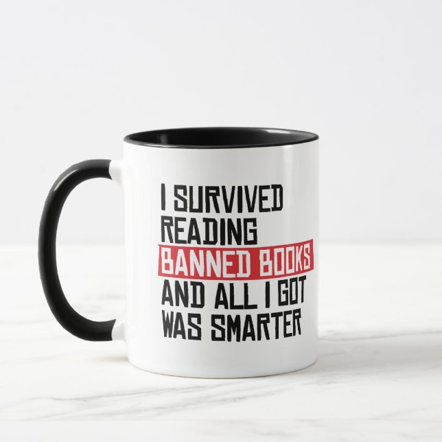 I survived reading banned books mug (Left)