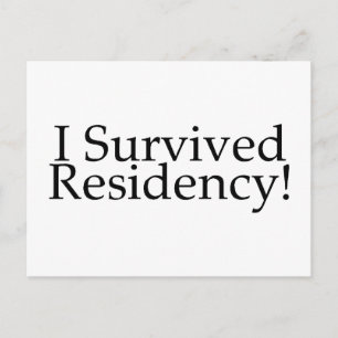 I Survived Residency! Postcard