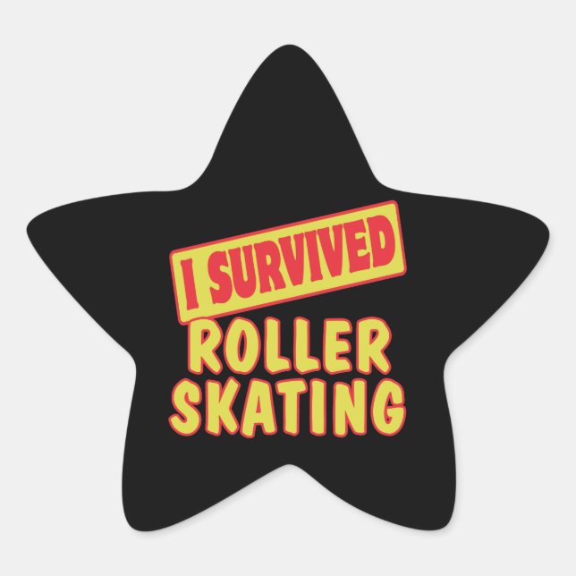 I SURVIVED ROLLER SKATING STAR STICKER (Front)