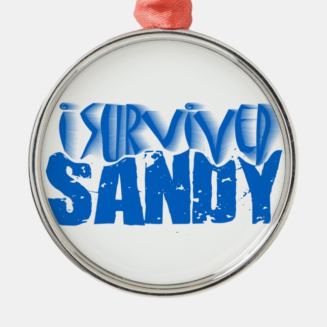 i survived SANDY Metal Tree Decoration (Front)