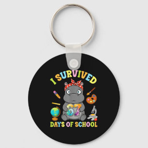 I Survived Six Seven Days Of School Cute Hip Stude Key Ring