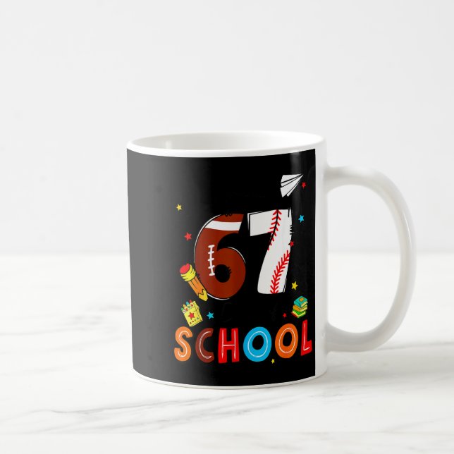 I Survived Sixty Seven Days Of School Funny Baseba Coffee Mug (Right)