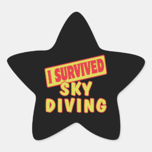 I SURVIVED SKYDIVING STAR STICKER