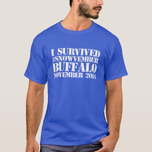 'I survived #snovember Buffalo November 2014' Tee (Front)