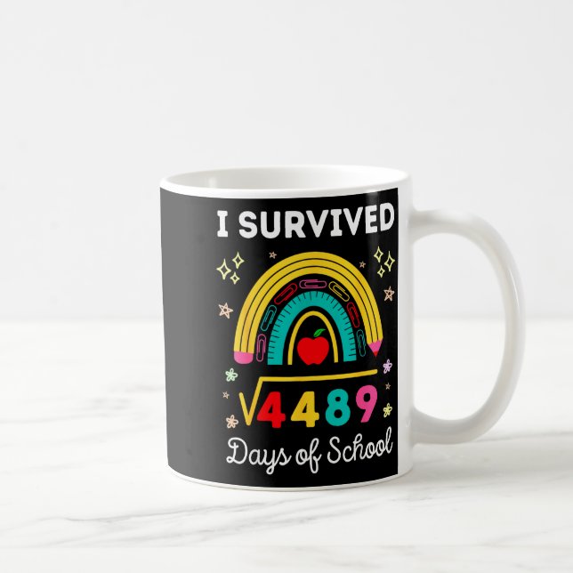 I Survived Square Root 4489 67 Days Of School Math Coffee Mug (Right)