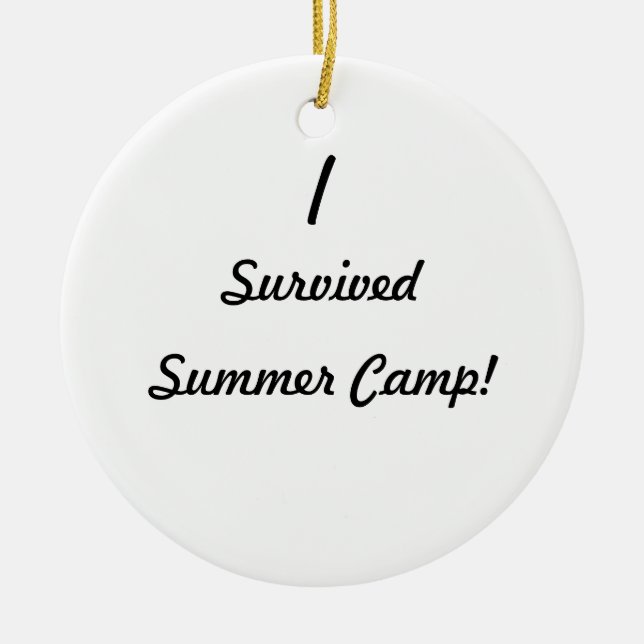 I survived summer camp! ceramic tree decoration (Front)