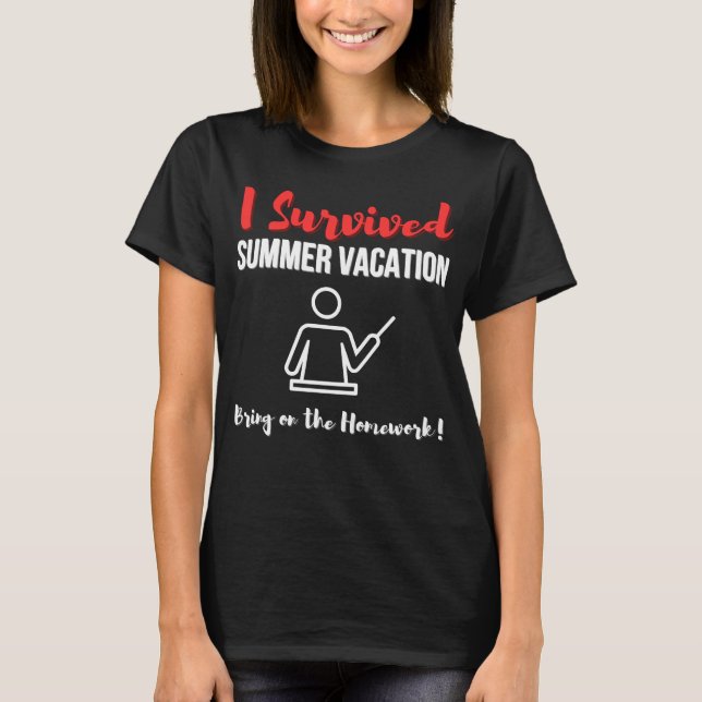 I Survived Summer Vacation T-Shirt (Front)