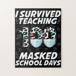 I Survived Teaching 100 Masked School Days Jigsaw Puzzle