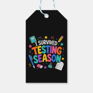 I Survived Testing Season School Humour Gift Tags