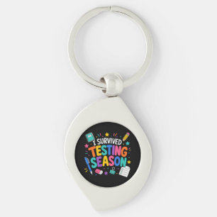 I Survived Testing Season School Humour Key Ring