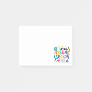 I Survived Testing Season School Humour Post-it Notes
