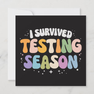 I Survived Testing Season School Humour Thank You Card