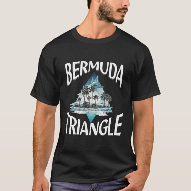 I Survived The Bermuda Triangle Funny Vacation Cru T-Shirt (Front)