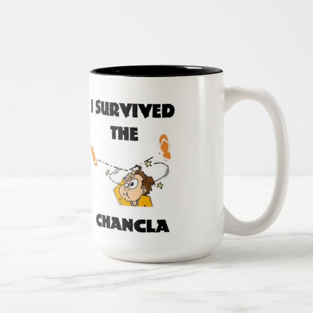 I Survived the Chancla Two-Tone Coffee Mug (Right)