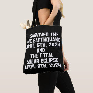I survived the nyc earthquake and the total solar  tote bag