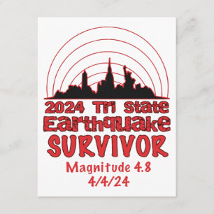 I Survived the NYC Earthquake Quake Tri State 2024 Enclosure Card