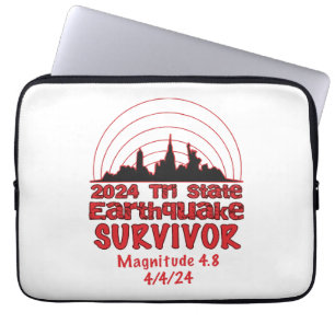 I Survived the NYC Earthquake Quake Tri State 2024 Laptop Sleeve