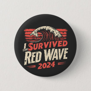 I Survived the Red Wave 2024 Trump Won Inaguration 6 Cm Round Badge