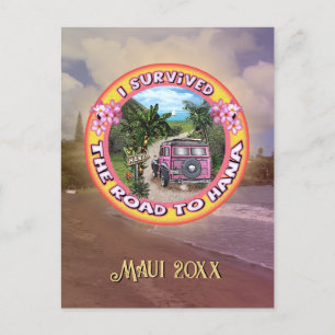 I survived the Road to Hana (customisable) Postcard