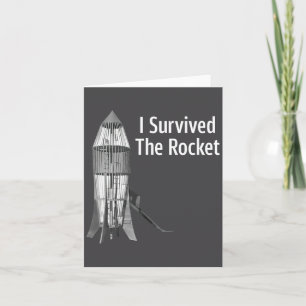 I Survived The Rocket Funny Apparel Card