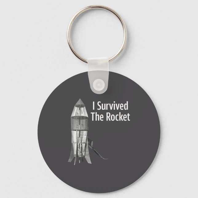 I Survived The Rocket Funny Apparel  Key Ring (Front)
