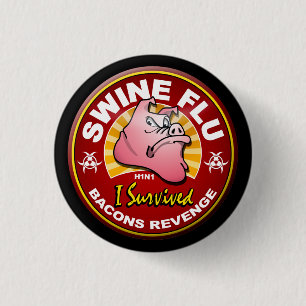 I Survived The Swine Flu - H1N1 3 Cm Round Badge