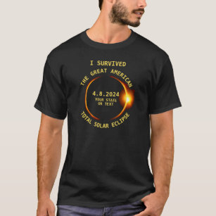 I Survived the Total Solar Eclipse 4.8.2024 USA T-Shirt